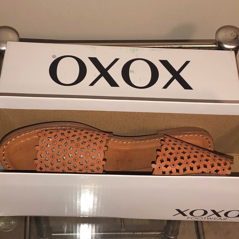 XOXO Rachad Flat Sandals Cognac 6M